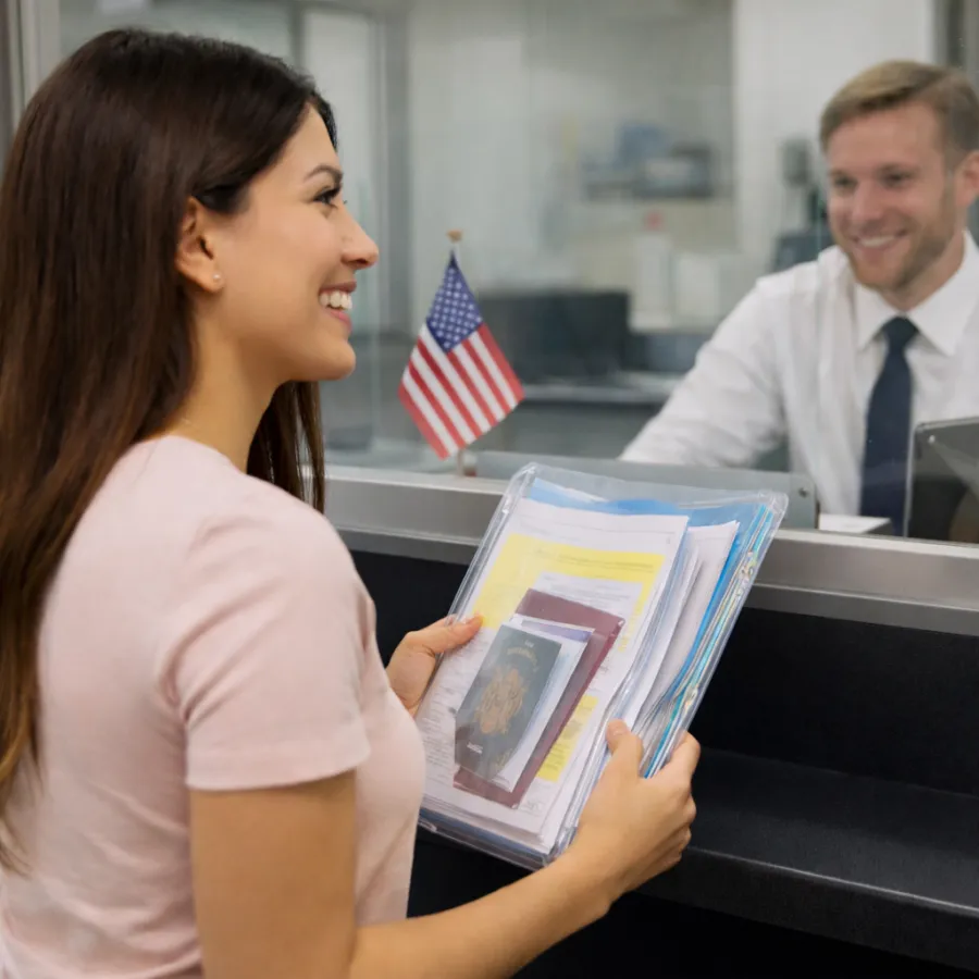 Entrevista no consulado americano